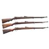 Image 1 : 3 GERMAN WWI GEW 98 MAUSER BOLT ACTION RIFLES.