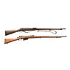 Image 1 : 2 ANTIQUE EUROPEAN BOLT ACTION MILITARY RIFLES.