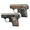 Image 1 : 2 COLT 1908 VEST POCKET SEMI AUTO PISTOLS.