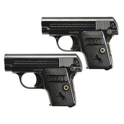 2 COLT MODEL 1908 VEST POCKET SEMI-AUTO PISTOLS.