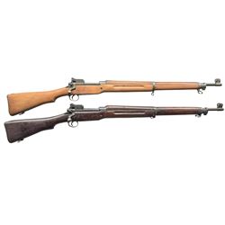2 EDDYSTONE US MODEL 1917 BOLT ACTION RIFLES.