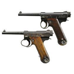 2 JAPANESE NAMBU TYPE 14 SEMI AUTO PISTOLS.