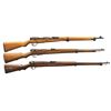 Image 1 : 3 JAPANESE BOLT ACTION MILITARY RIFLES.