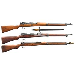 3 JAPANESE WWII TYPE 99 BOLT ACTION RIFLES.