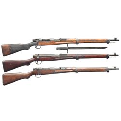 3 WWII JAPANESE TYPE 99 RIFLES.