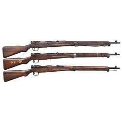 3 JAPANESE WWII TYPE 99 BOLT ACTION RIFLES.