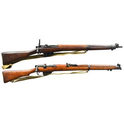 2 BRITISH BOLT ACTION MILITARY RIFLES.