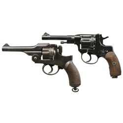 2 REVOLVERS; RUSSIAN MODEL 1895 & JAPANESE TYPE