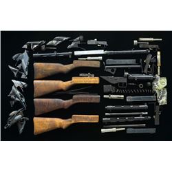 4 FINNISH SUOMI SMG PARTS KITS & 1 STEN MK III