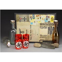 WWII GERMAN SWORD KNOTS, CANDLE LIGHTS,