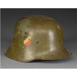 WWII GERMAN REISSUED M1916 AUSTRIAN HELMET.