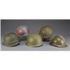 Image 1 : 4 WWII US HELMETS & 1 WWI FRENCH AIR CORPS HELMET.