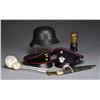 Image 1 : WWII GERMAN HATS, HELMET, LADLES, BAYONET & BUST.