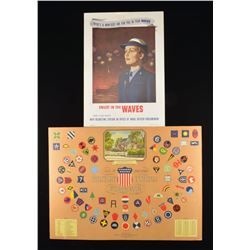 LARGE WWII US DEFENSE BOND POSTER & 2 OTHERS.