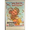 Image 2 : LARGE WWII US DEFENSE BOND POSTER & 2 OTHERS.
