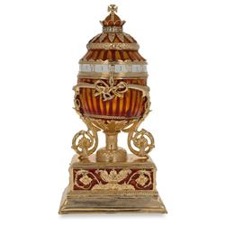 Russian Enamel & Gilt Trinket Jewel Box Egg