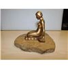 Image 2 : Art Deco Nude Spelter & Marble Sculpture