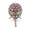 Image 3 : Round Crystals Royal Inspired Russian Trinket Jewel Box
