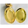 Image 4 : Fabulous Designer Sandi Miller Burrows Goldtone Greenstone Locket Pendant Necklace