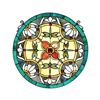 Image 1 : Green Dragonfly Stained Glass Hanging Window Panel