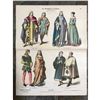 Image 1 : Rare 19thc Handcolored German Costume Plates, 14thc Nobility