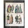 Image 2 : Rare 19thc Handcolored German Costume Plates, 14thc Nobility