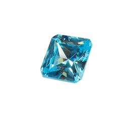 16ct Blue Princess Cut Cubic Zirconia Diamond Simulant