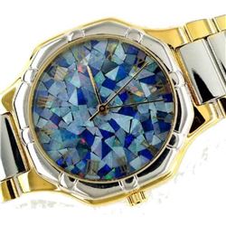 Amazing 200cts Mosaic Opal Mother of Pearl Inlaid Watch