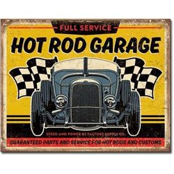 Hot Rod Garage Metal Sign