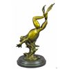 Image 2 : Gilt Bronze Leaping Frog Sculpture