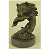 Image 5 : Bear With Fish Catch, Fishing Lodge Bronze Sculpture