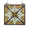 Image 2 : Tiffany Style Mission Stained Glass Hanging Window Panel