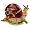 Image 1 : Enamel & Gilt Crystal Snail Trinket Jewel Box