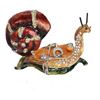 Image 2 : Enamel & Gilt Crystal Snail Trinket Jewel Box