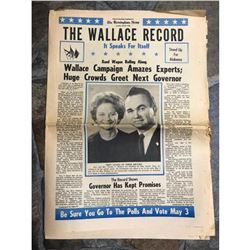 1966 George Wallace Birmingham News, Political Advertisement Supplement Newspaper