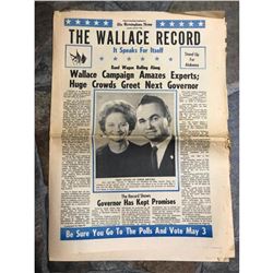 1966 George Wallace Birmingham News, Political Advertisement Supplement Newspaper