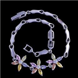 Multi-colored Spring Flower Bracelet