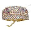 Image 7 : Iridescent Rhinestone & Golden Crystal Bracelet