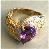 Image 2 : 3.01ct. Pear-shaped Amethyst Cocktail Ring