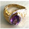 Image 3 : 3.01ct. Pear-shaped Amethyst Cocktail Ring