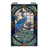 Image 2 : Tiffany Style Peacock Stained Glass Hanging Window Panel
