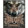 Image 1 : Decorative Metal Sign, Man Cave, Wolf