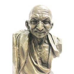 Signed Limited Edition Bronze Bust of Ghandi