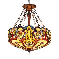 Tiffany-style Stained Glass Ceiling Pendant