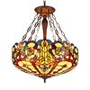 Image 1 : Tiffany-style Stained Glass Ceiling Pendant