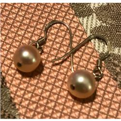 Cultured Pearls Sterling Drop Earrings