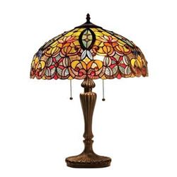 Victorian Tiffany-style Stained Glass Table Lamp