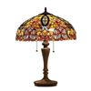 Image 1 : Victorian Tiffany-style Stained Glass Table Lamp