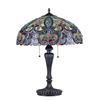 Image 2 : Victorian Tiffany-style Stained Glass Table Lamp