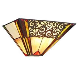 Tiffany Stained Art Glass Sconce